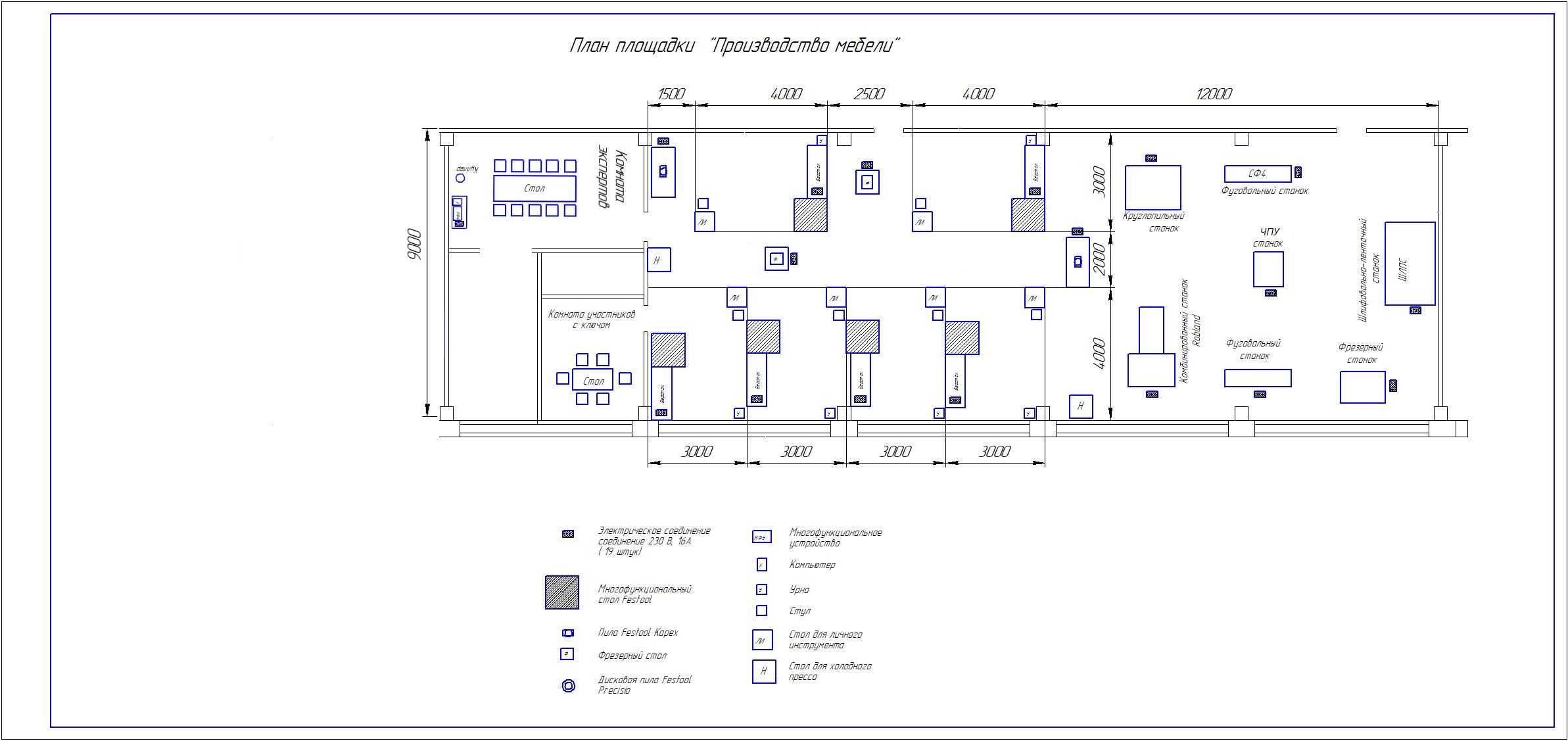 План мебельного цеха